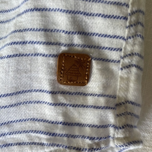 Blue and white stripe zara button down shirt - Picture 3 of 4